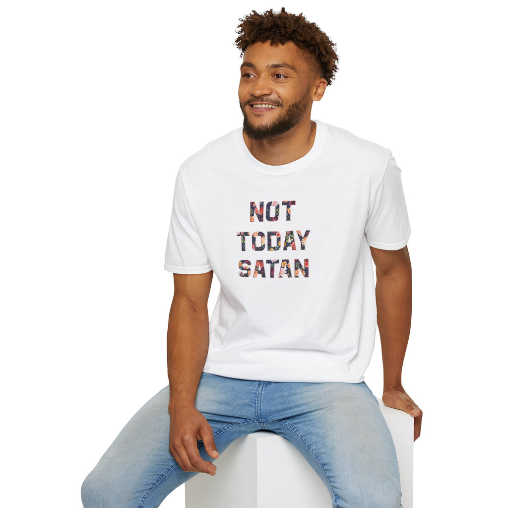 Not Today Satan Unisex Softstyle T-Shirt