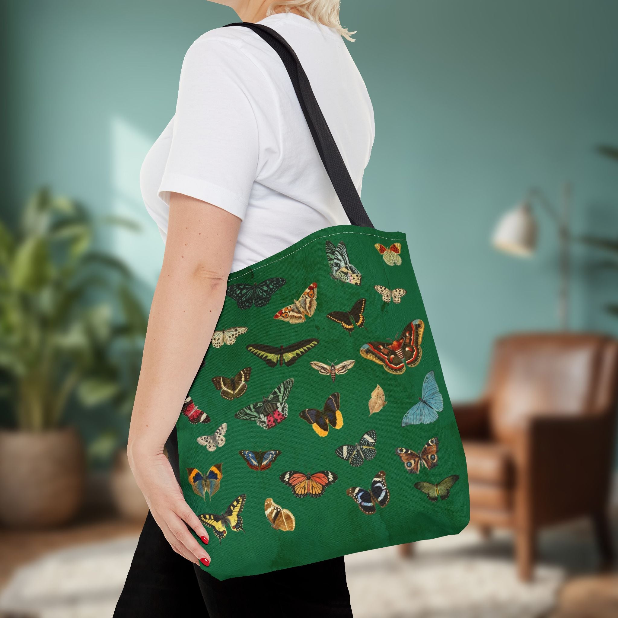 Butterfly and Moth Verdant Green Tote Bag