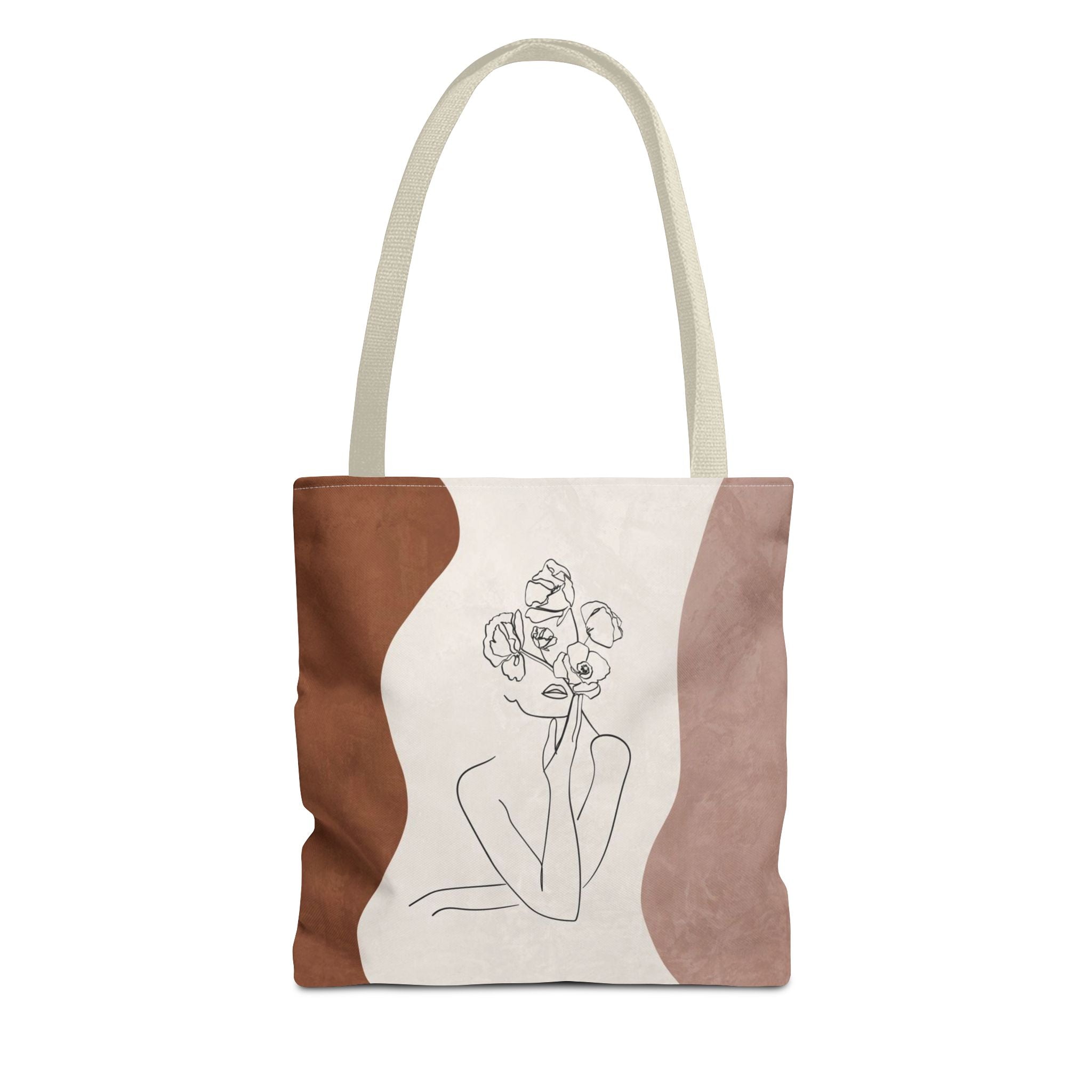 Abstract Woman Line Art Minimalist Tote Bag — Minimalist Line Drawing Tote
