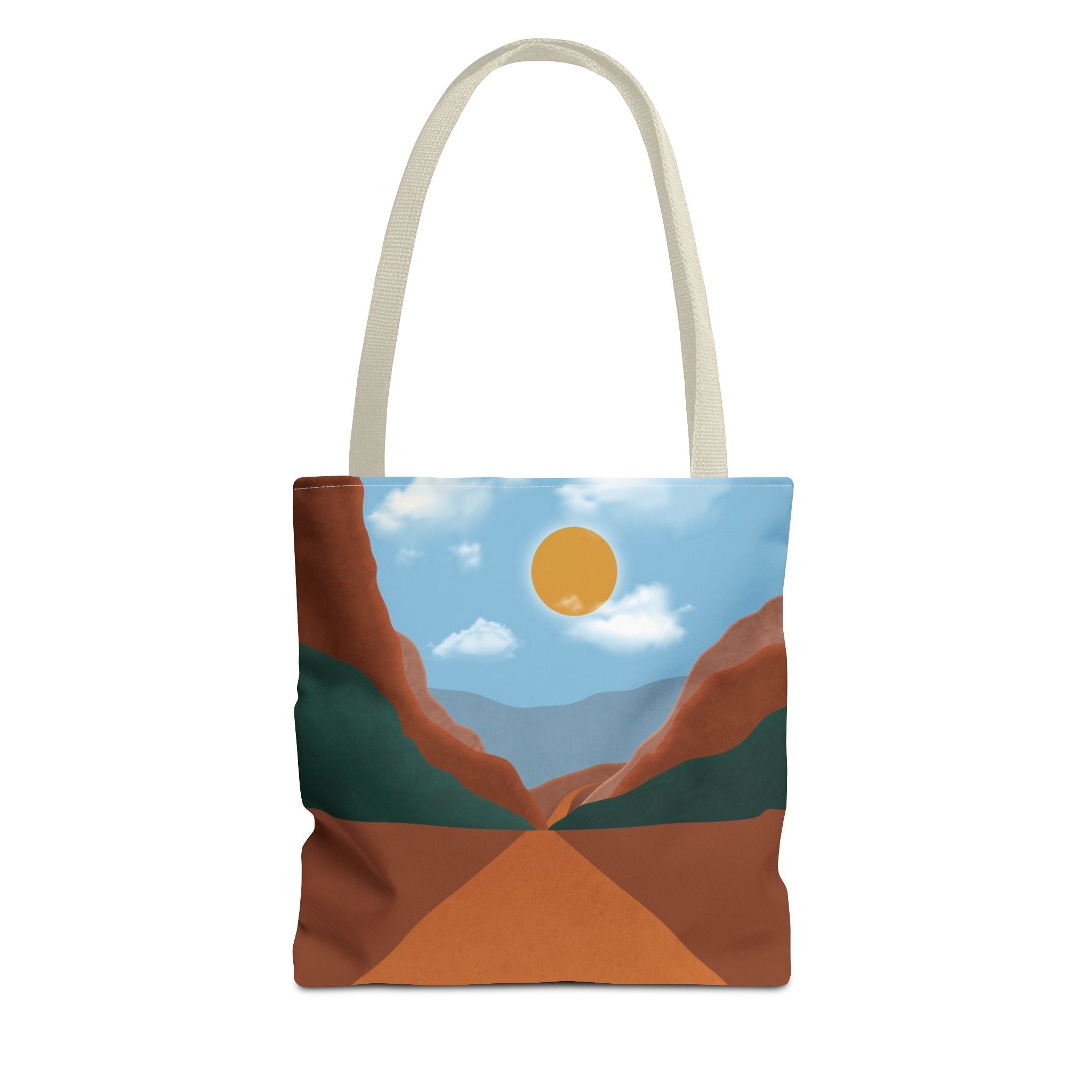 Desert Highway Tote Bag | Southwestern Roadscape Carryall