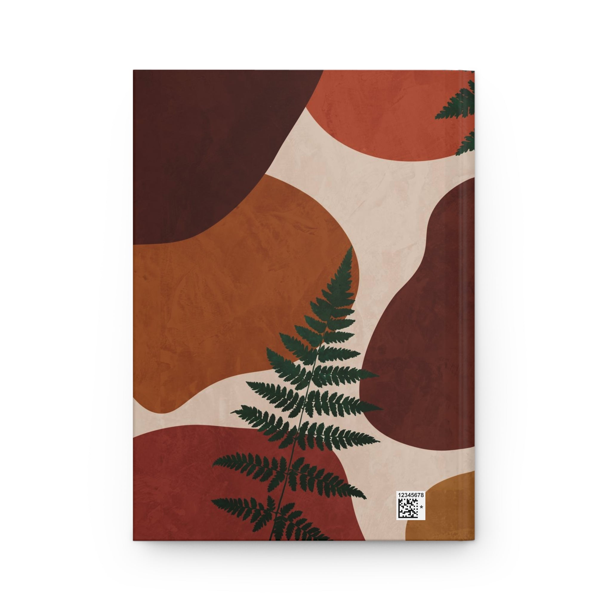 Rust & Burgundy Geometric Fern Hardcover Journal