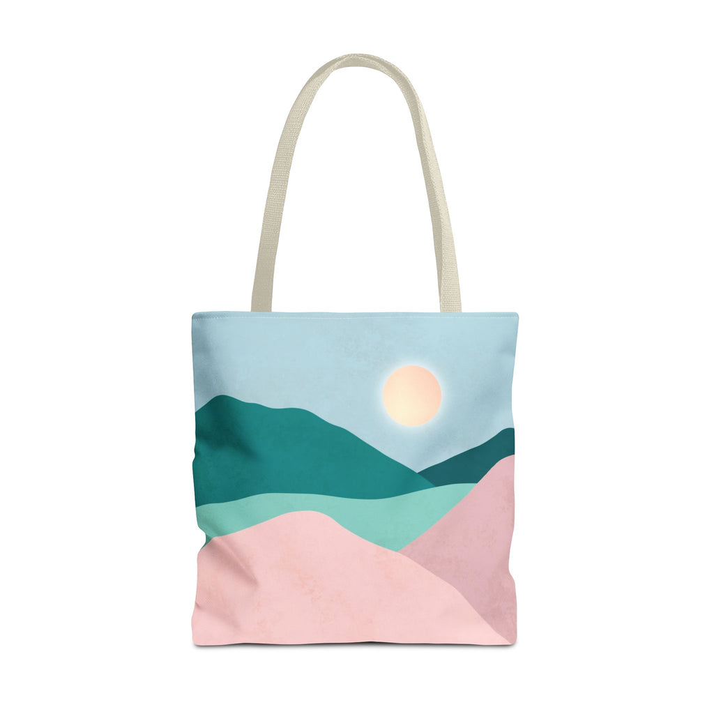 Mountain Desert Pastel Tote Bag | Mint, Teal & Pink