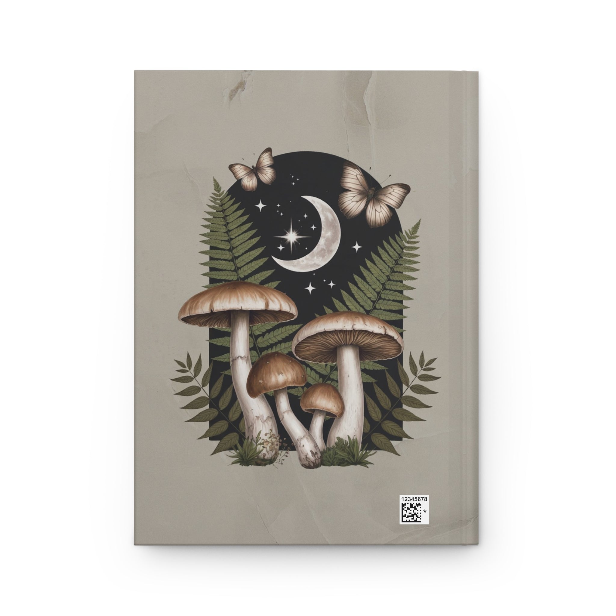 Cottagecore Fern & Mushroom Hardcover Journal Matte