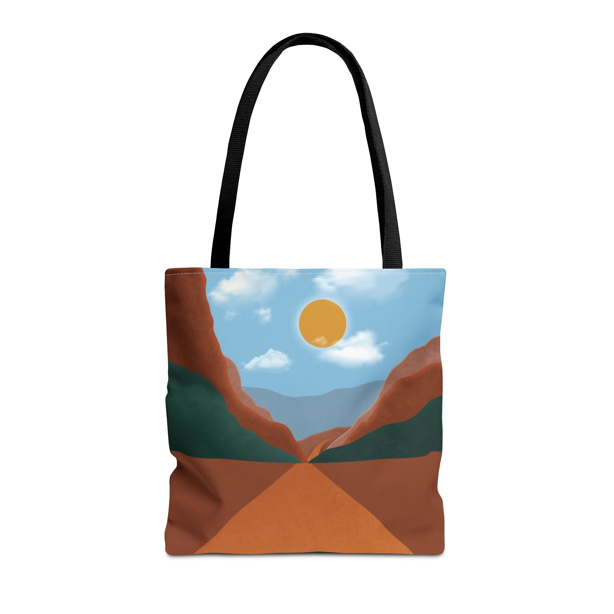 Desert Highway Tote Bag | Southwestern Roadscape Carryall