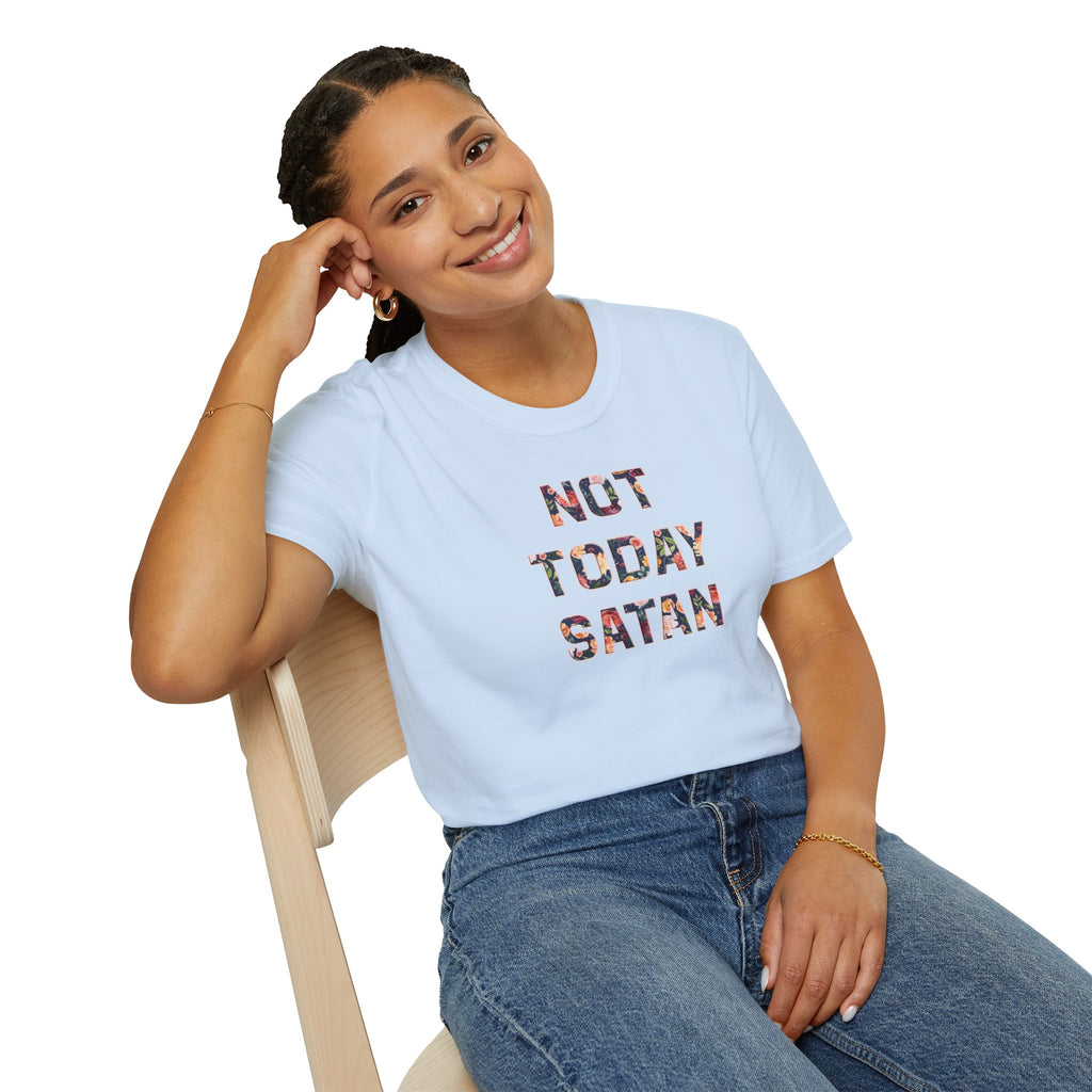 Not Today Satan Unisex Softstyle T-Shirt