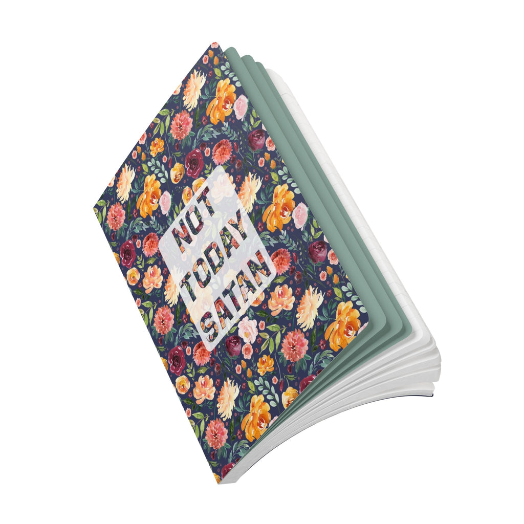 Not Today Satan Softcover Journal | Floral Notebook for Daily Affirmations & Gift