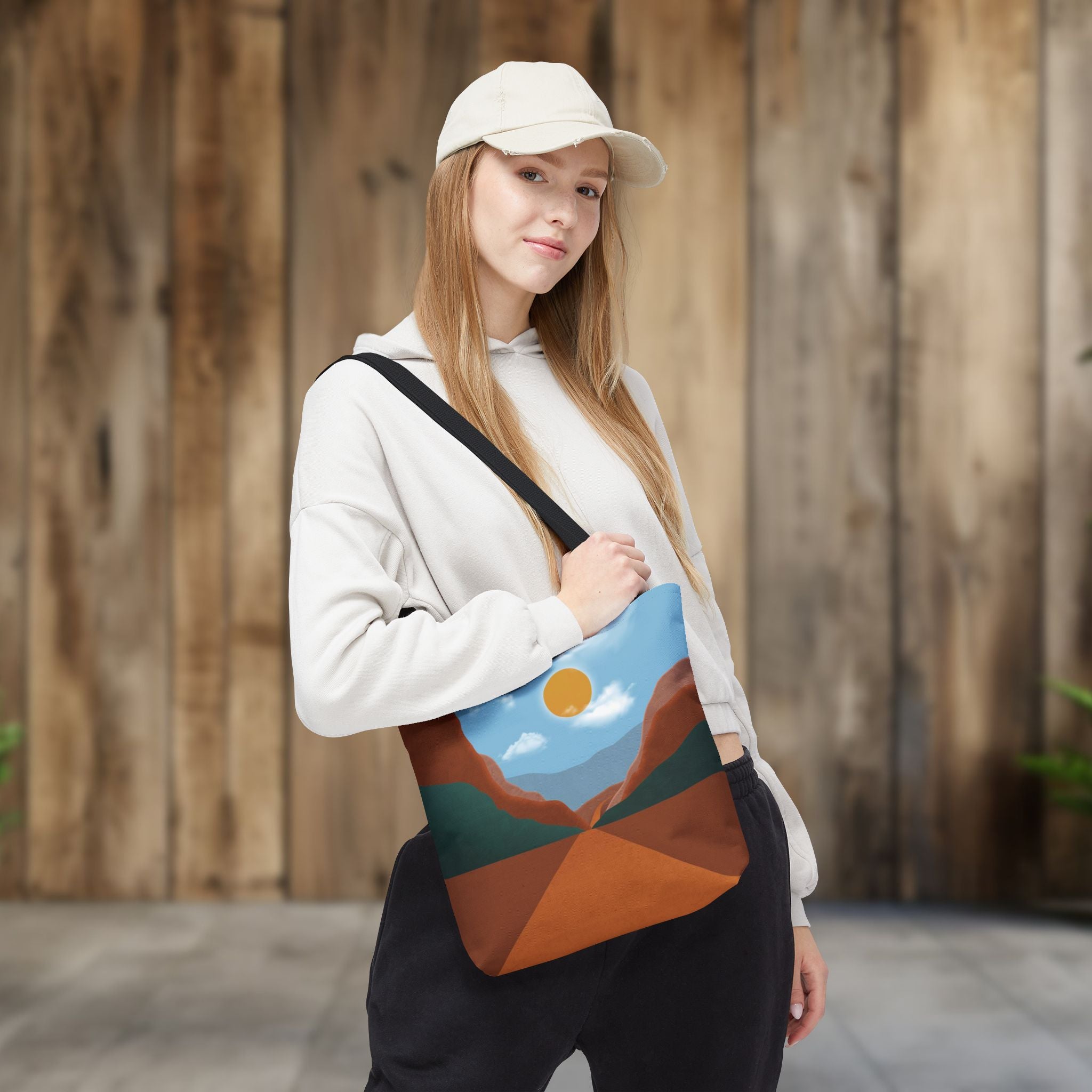 Desert Highway Tote Bag | Southwestern Roadscape Carryall