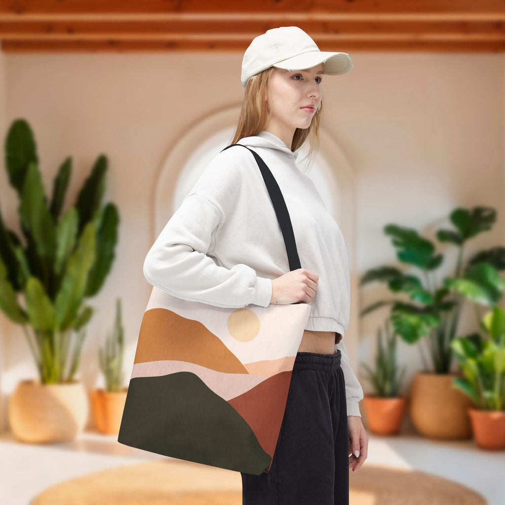 Mountain Desert  Tote Bag | Terracotta Olive Green