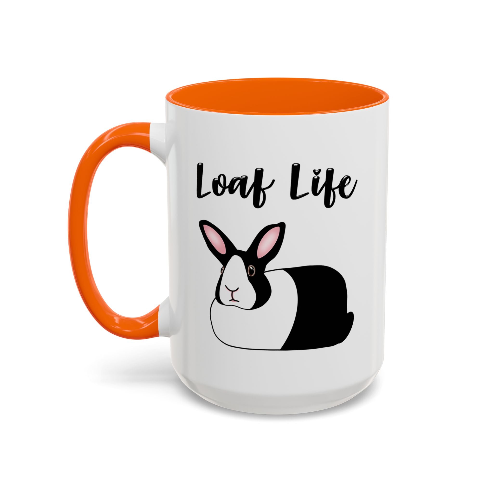 Loaf Life Dutch Rabbit Coffee Mug | 11oz & 15oz Ceramic Black Dutch Accent Mug