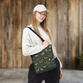 Olive Green Butterfly and Moth Tote Bag