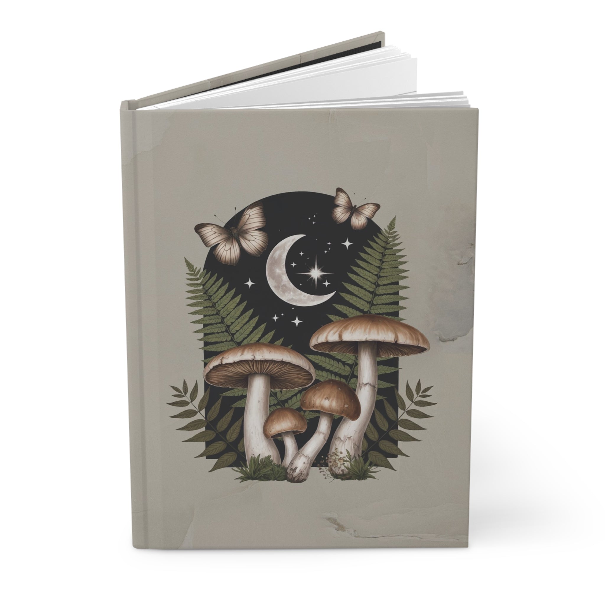 Cottagecore Fern & Mushroom Hardcover Journal Matte