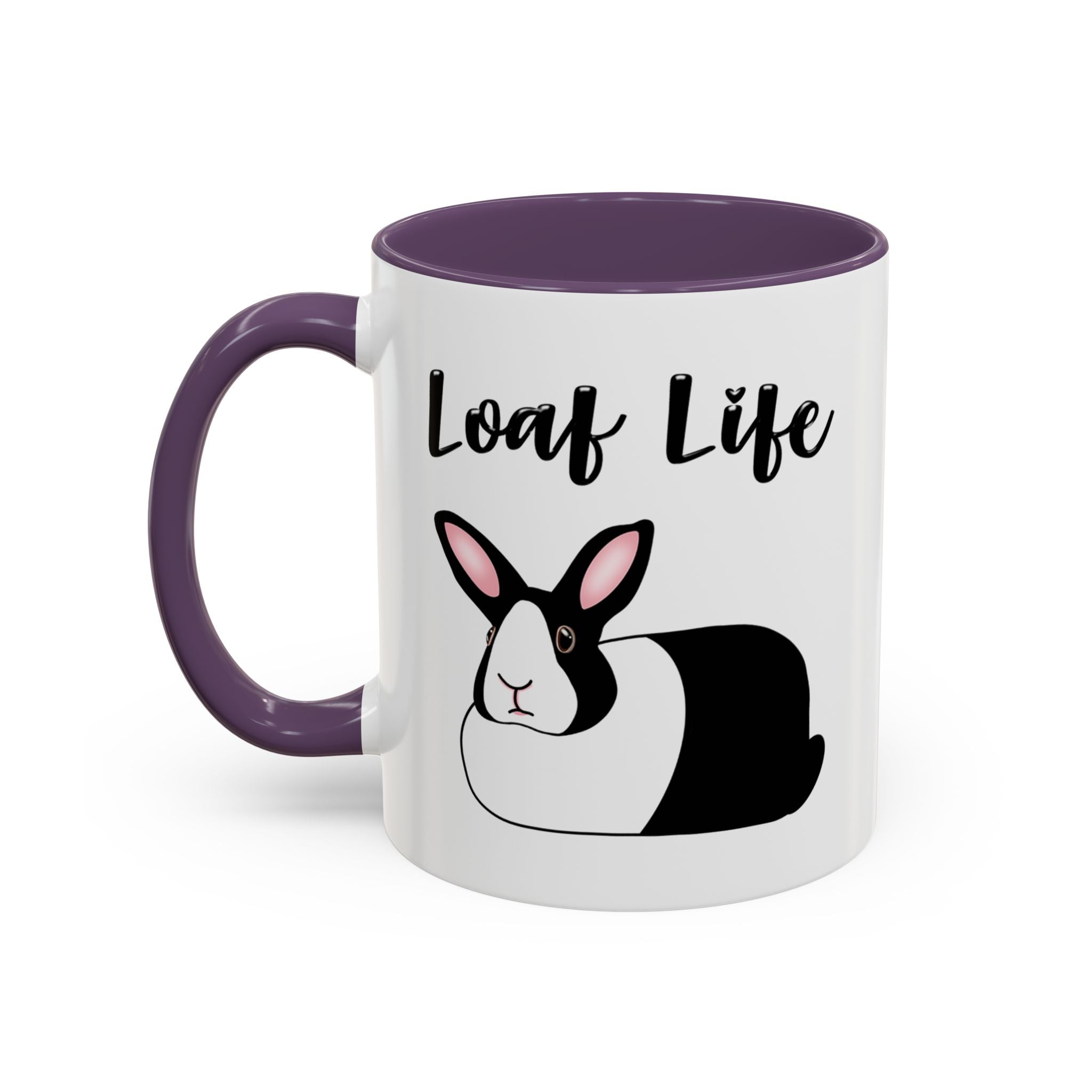 Loaf Life Dutch Rabbit Coffee Mug | 11oz & 15oz Ceramic Black Dutch Accent Mug