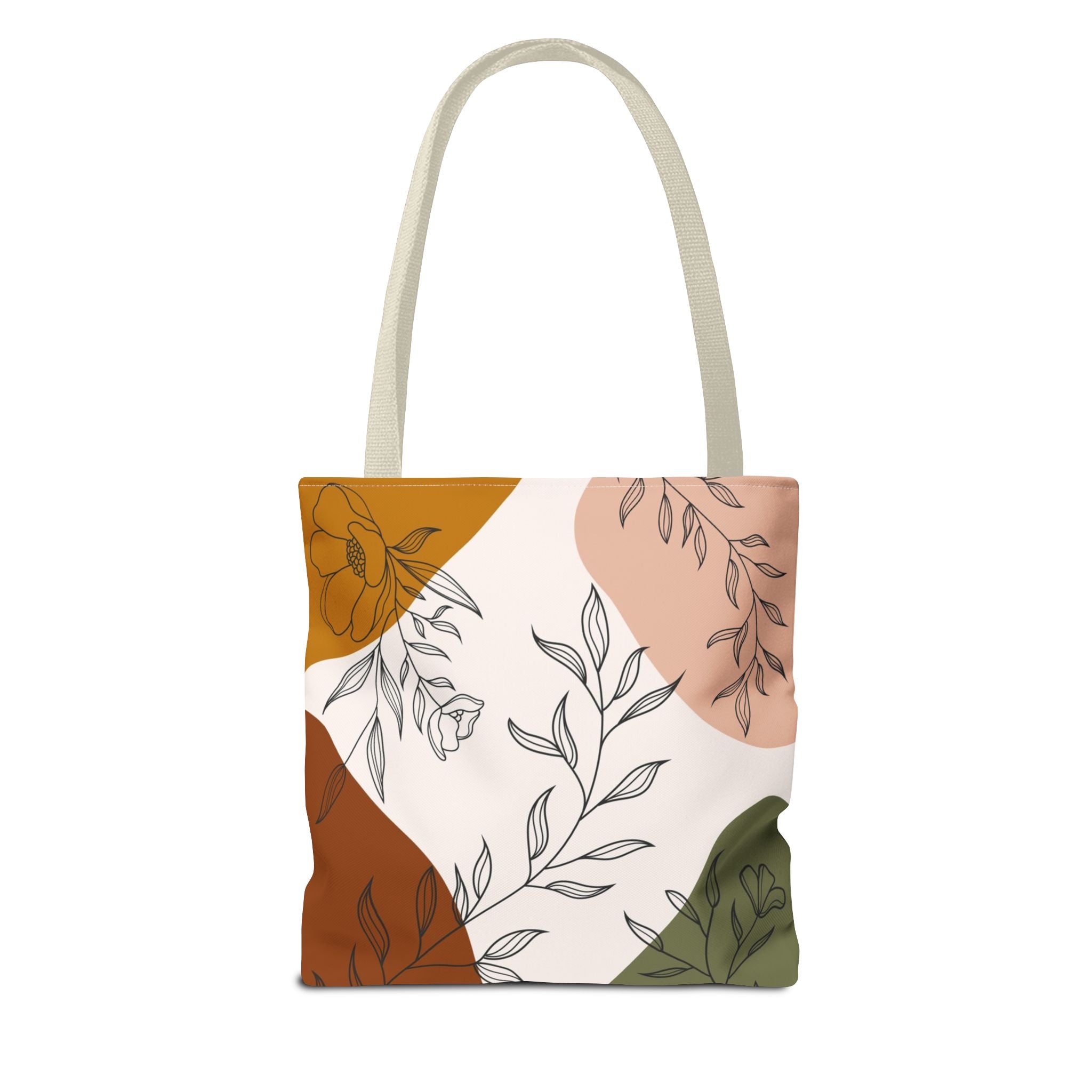 Abstract Floral Line Art Tote Bag | Minimal Botanical Illustration