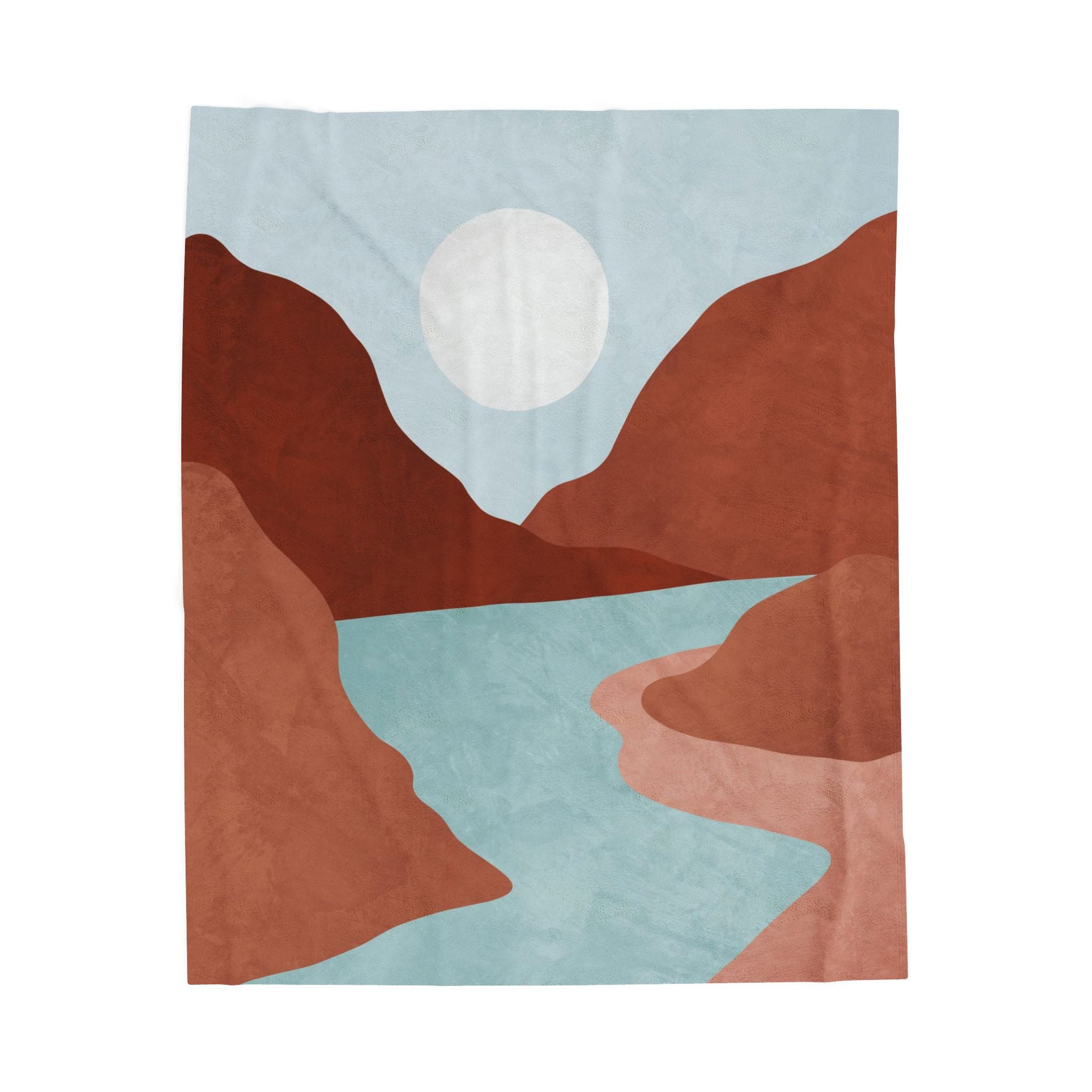 Mountain Stream Velveteen Plush Blanket