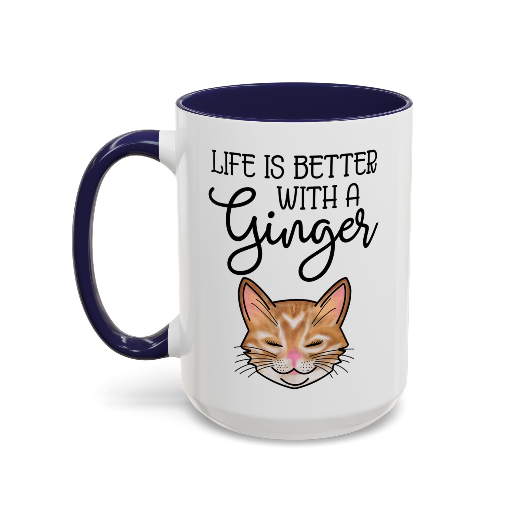 Ginger Cat Coffee Mug | "Life Is Better With a Ginger" Accent Mug