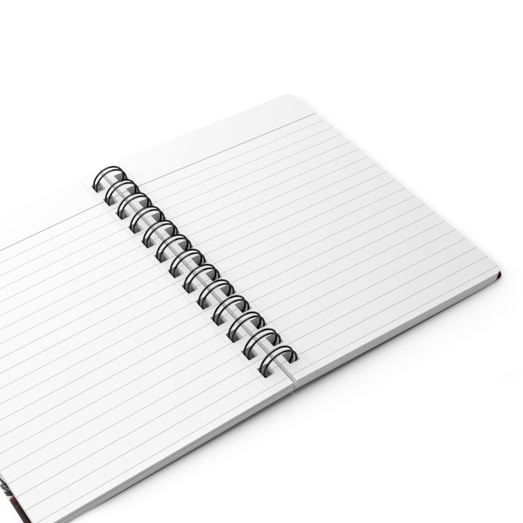 Black Dutch Rabbit Floral Spiral Journal