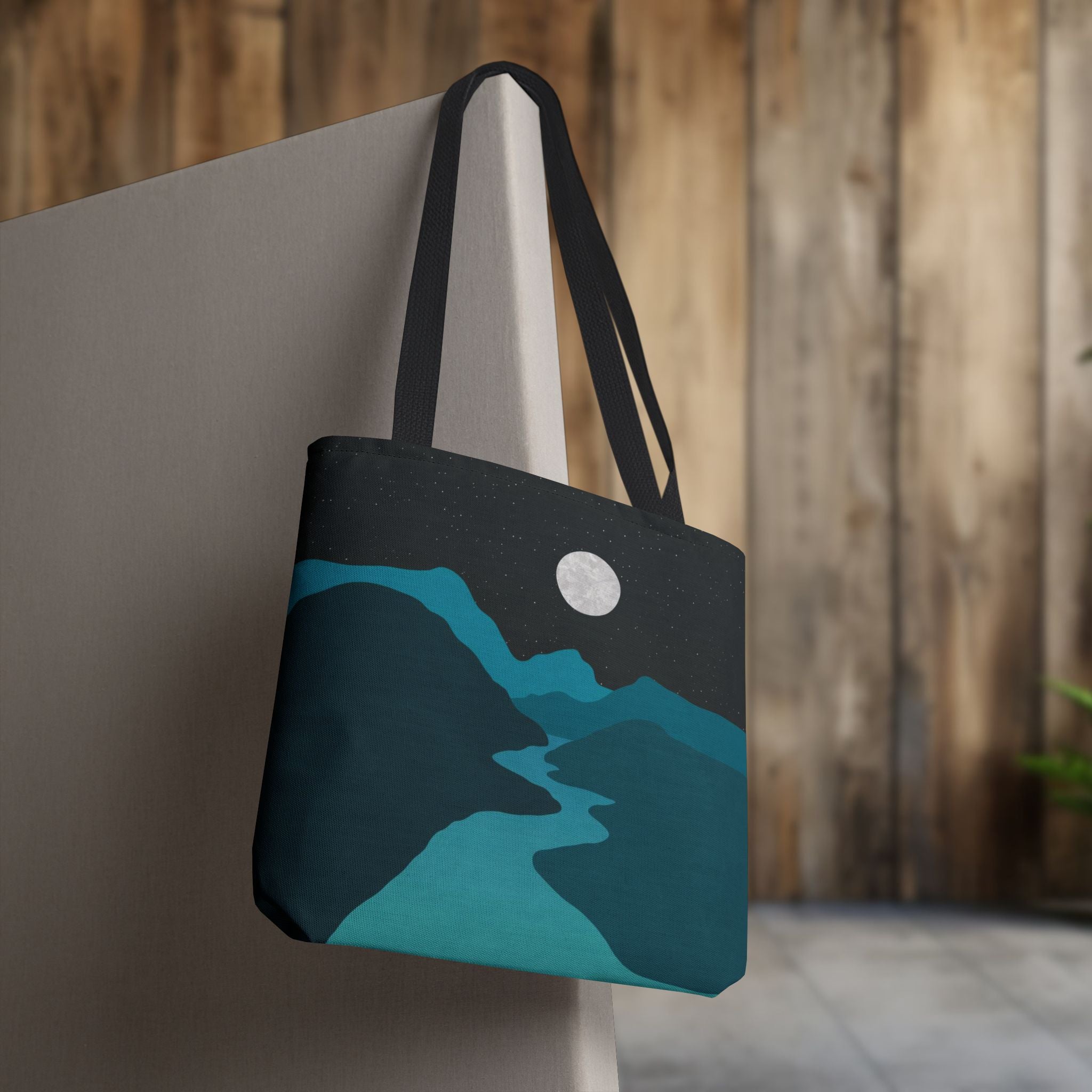 Desert Moonlit Stream Tote Bag