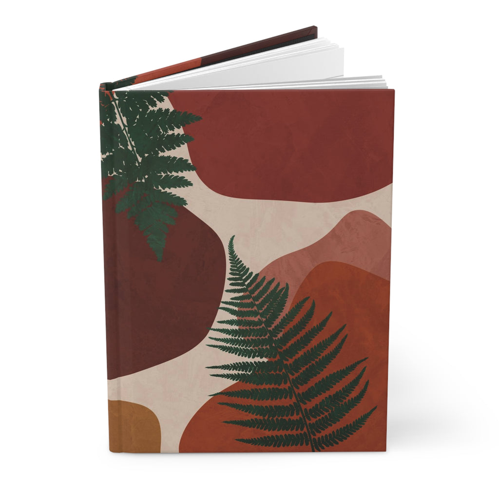 Rust & Burgundy Geometric Fern Hardcover Journal