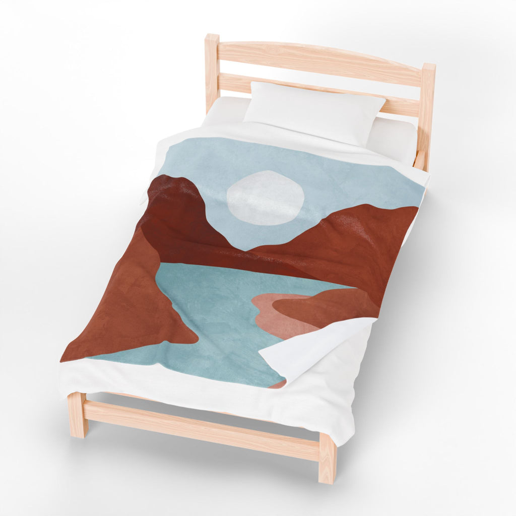 Mountain Stream Velveteen Plush Blanket