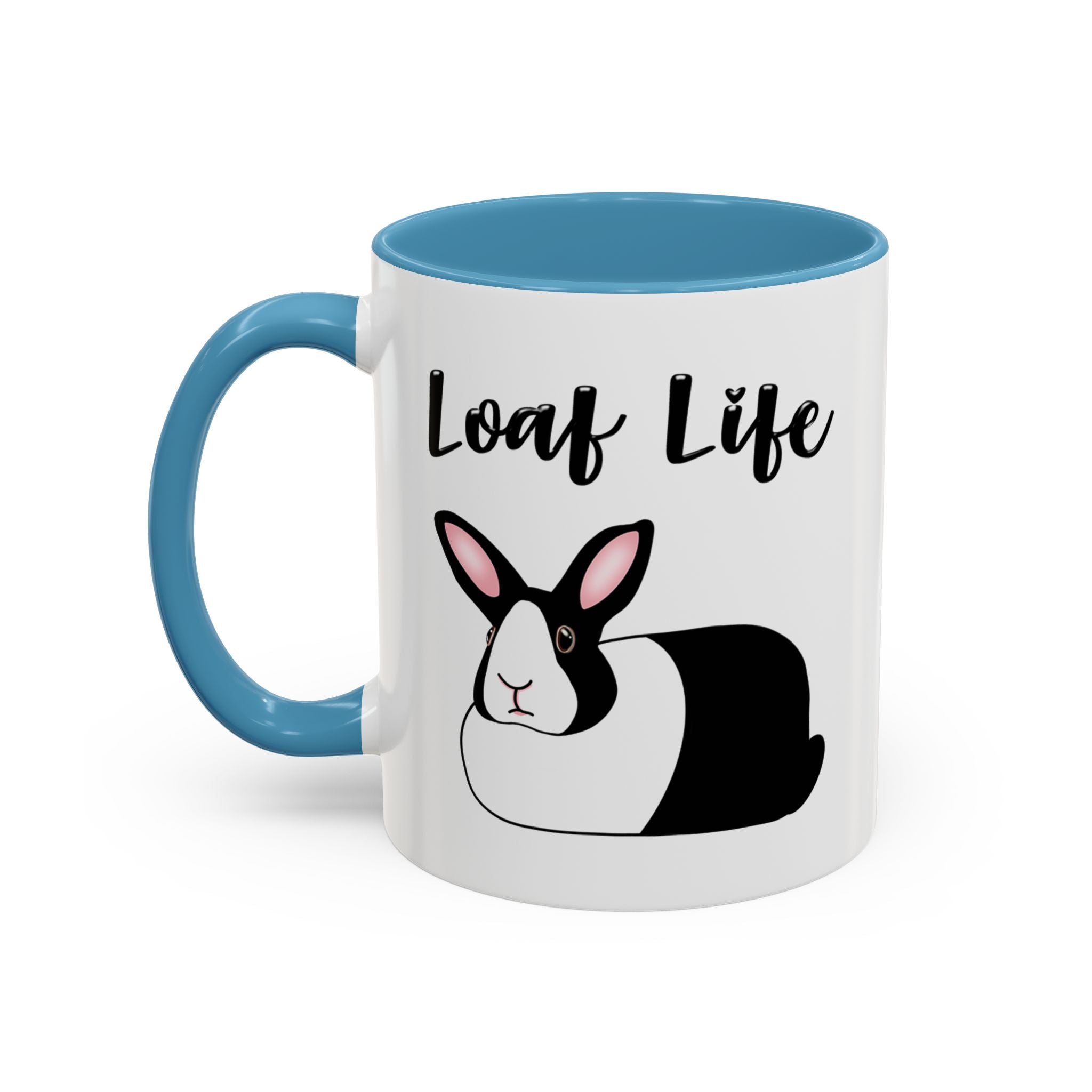 Loaf Life Dutch Rabbit Coffee Mug | 11oz & 15oz Ceramic Black Dutch Accent Mug