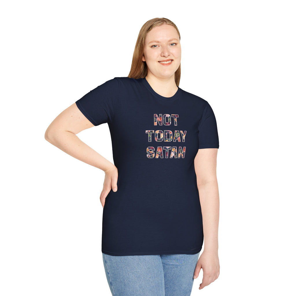 Not Today Satan Unisex Softstyle T-Shirt
