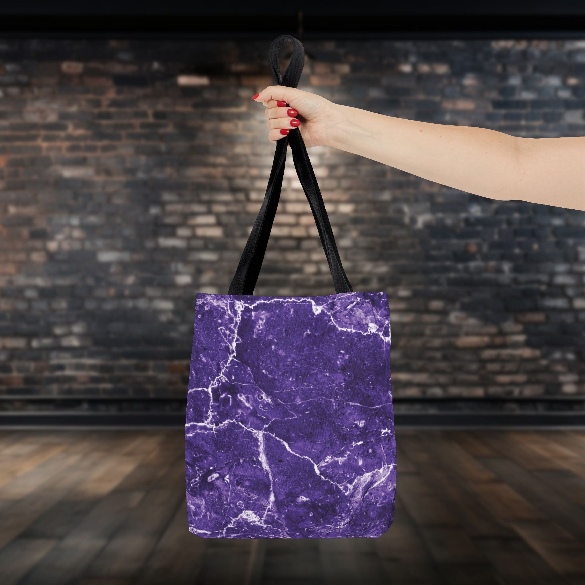 Marble Swirl Purple Tote Bag