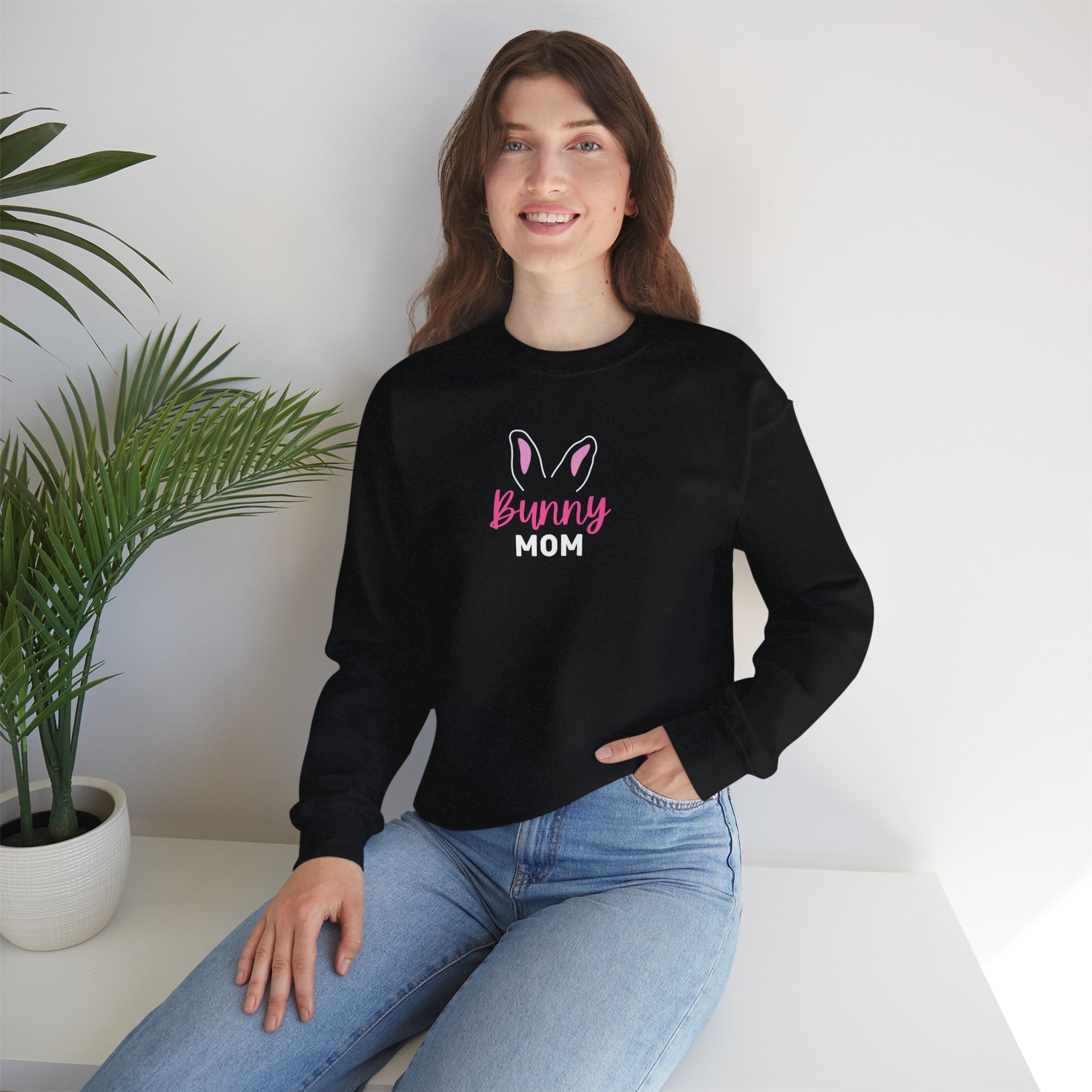 Bunny Mom Crewneck Sweatshirt | Bunny Ears Graphic
