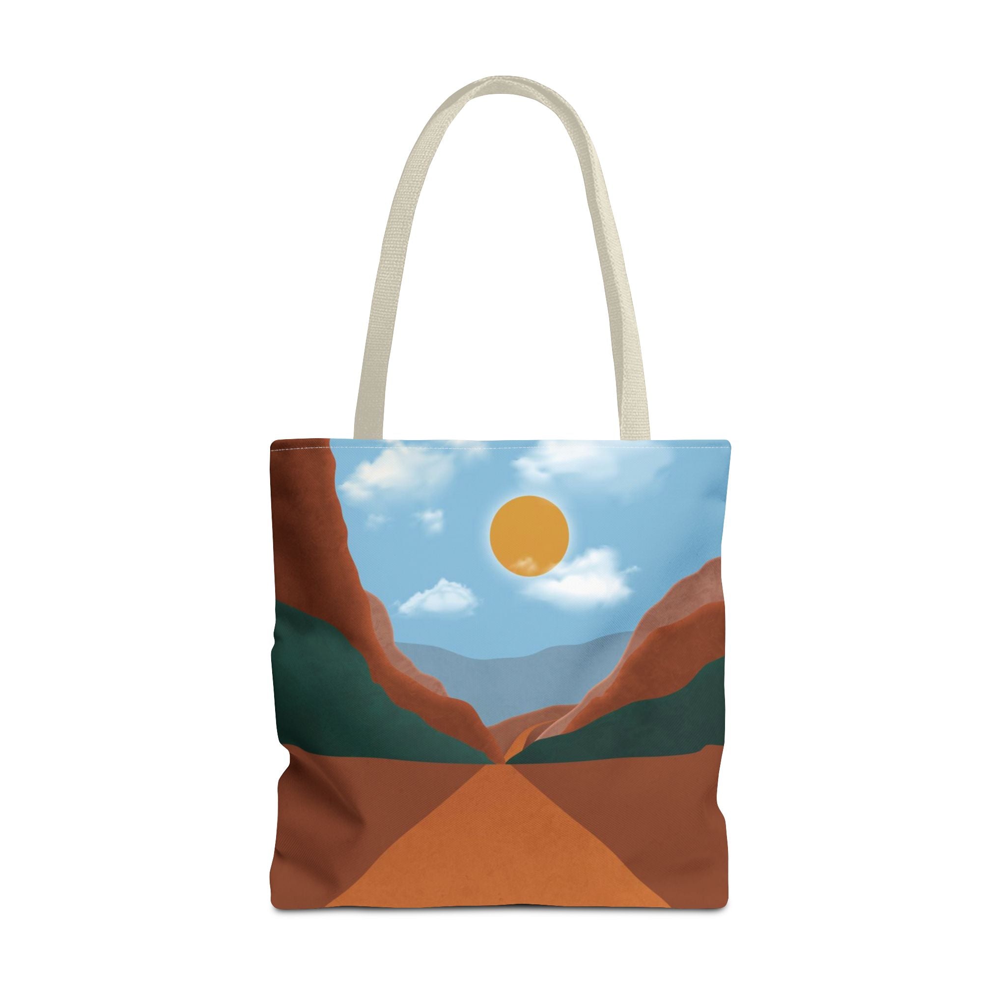 Desert Highway Tote Bag | Southwestern Roadscape Carryall