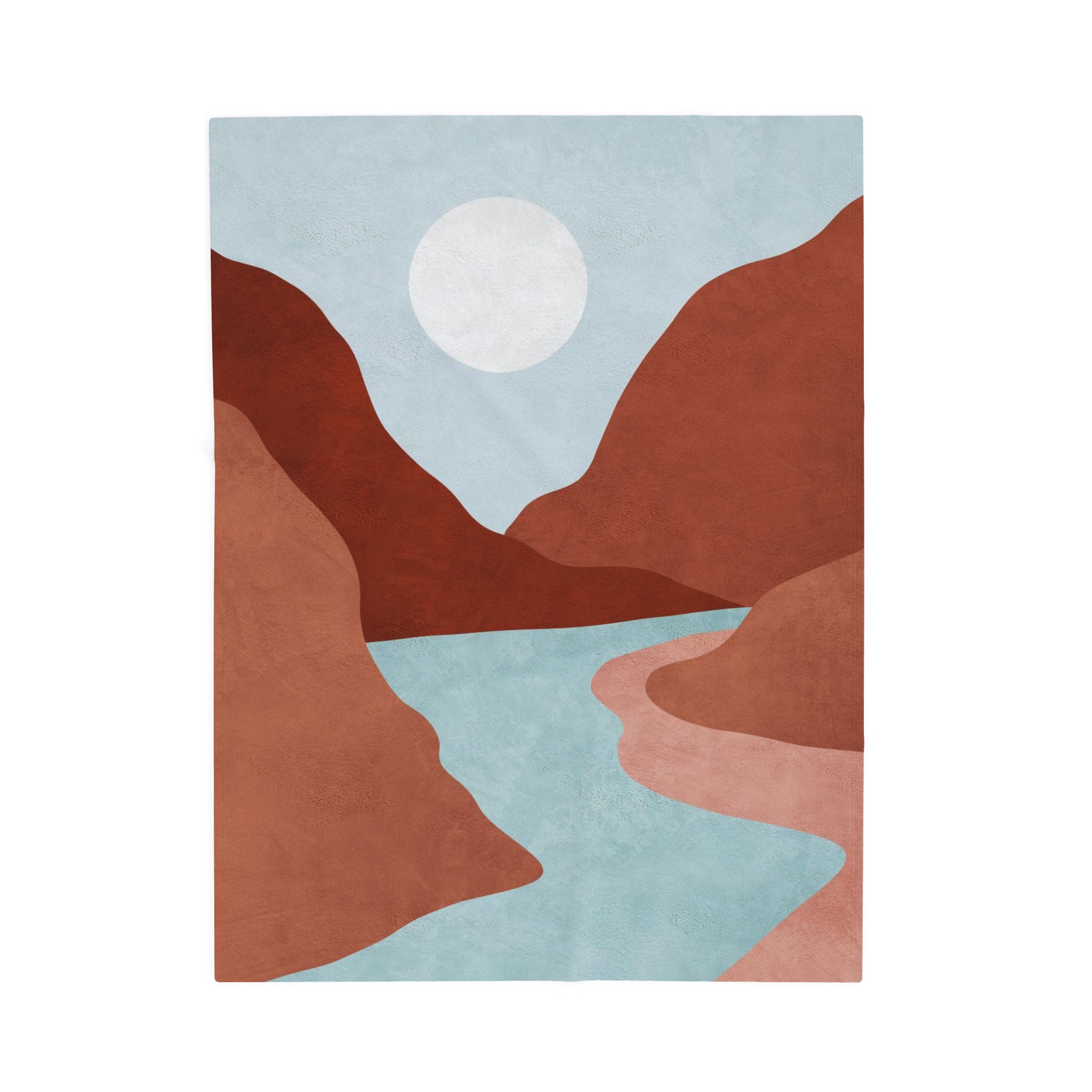 Mountain Stream Velveteen Plush Blanket