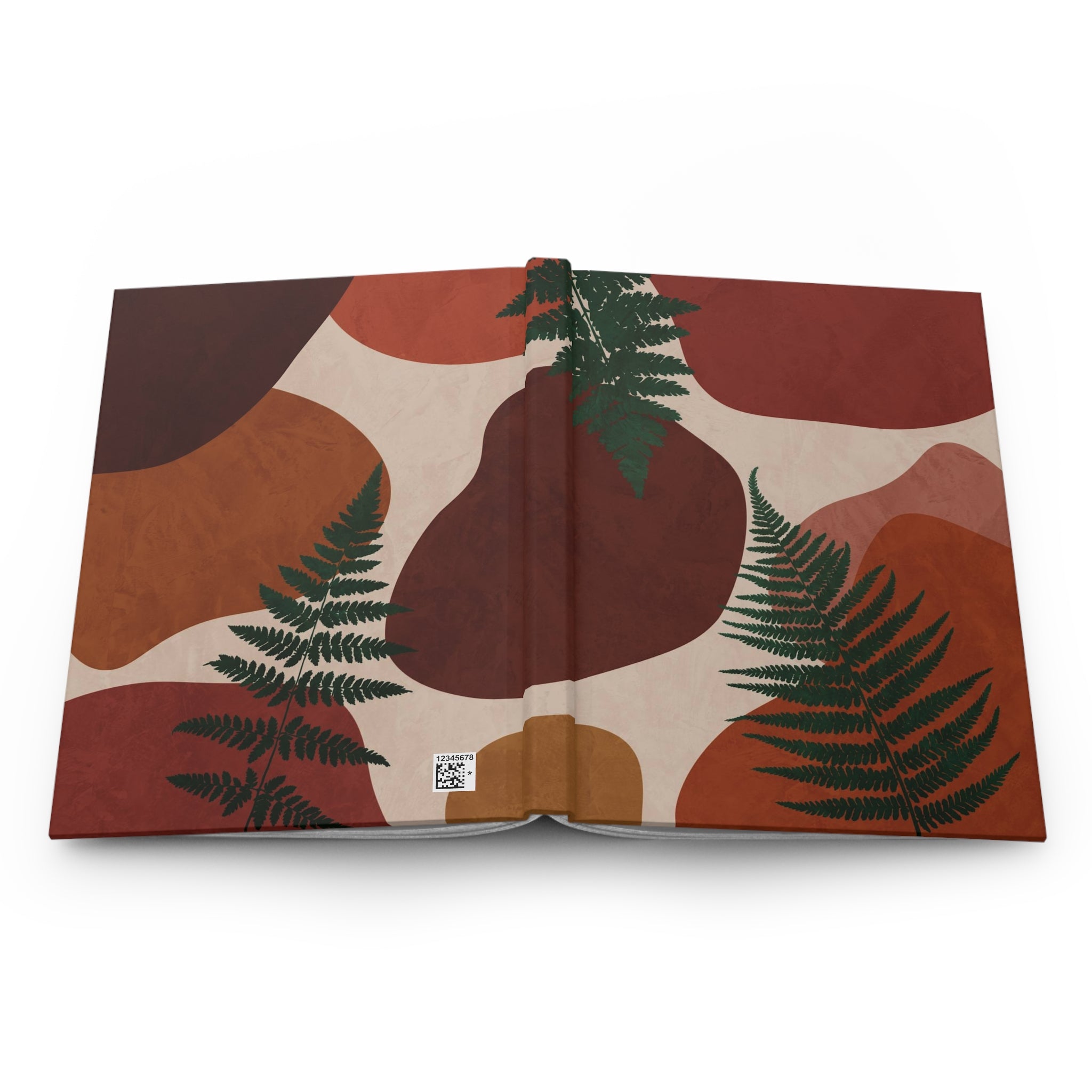 Rust & Burgundy Geometric Fern Hardcover Journal