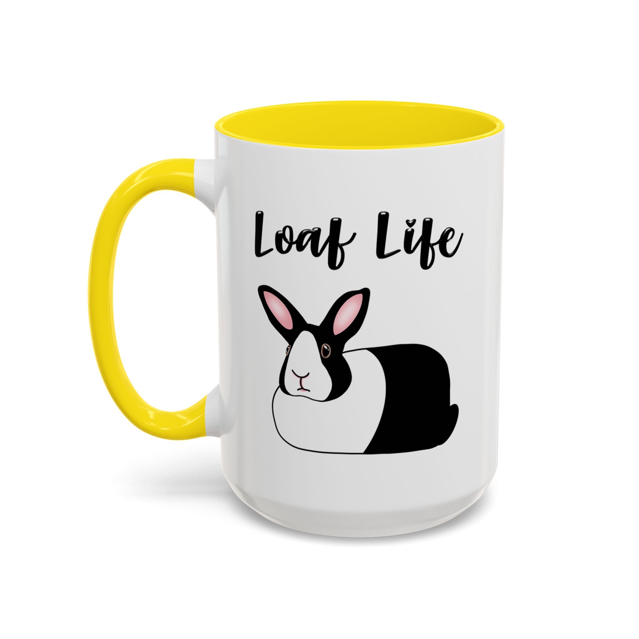 Loaf Life Dutch Rabbit Coffee Mug | 11oz & 15oz Ceramic Black Dutch Accent Mug