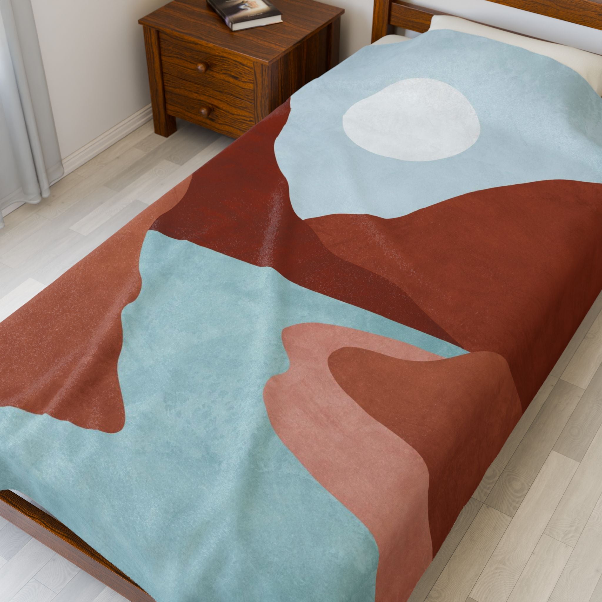 Mountain Stream Velveteen Plush Blanket