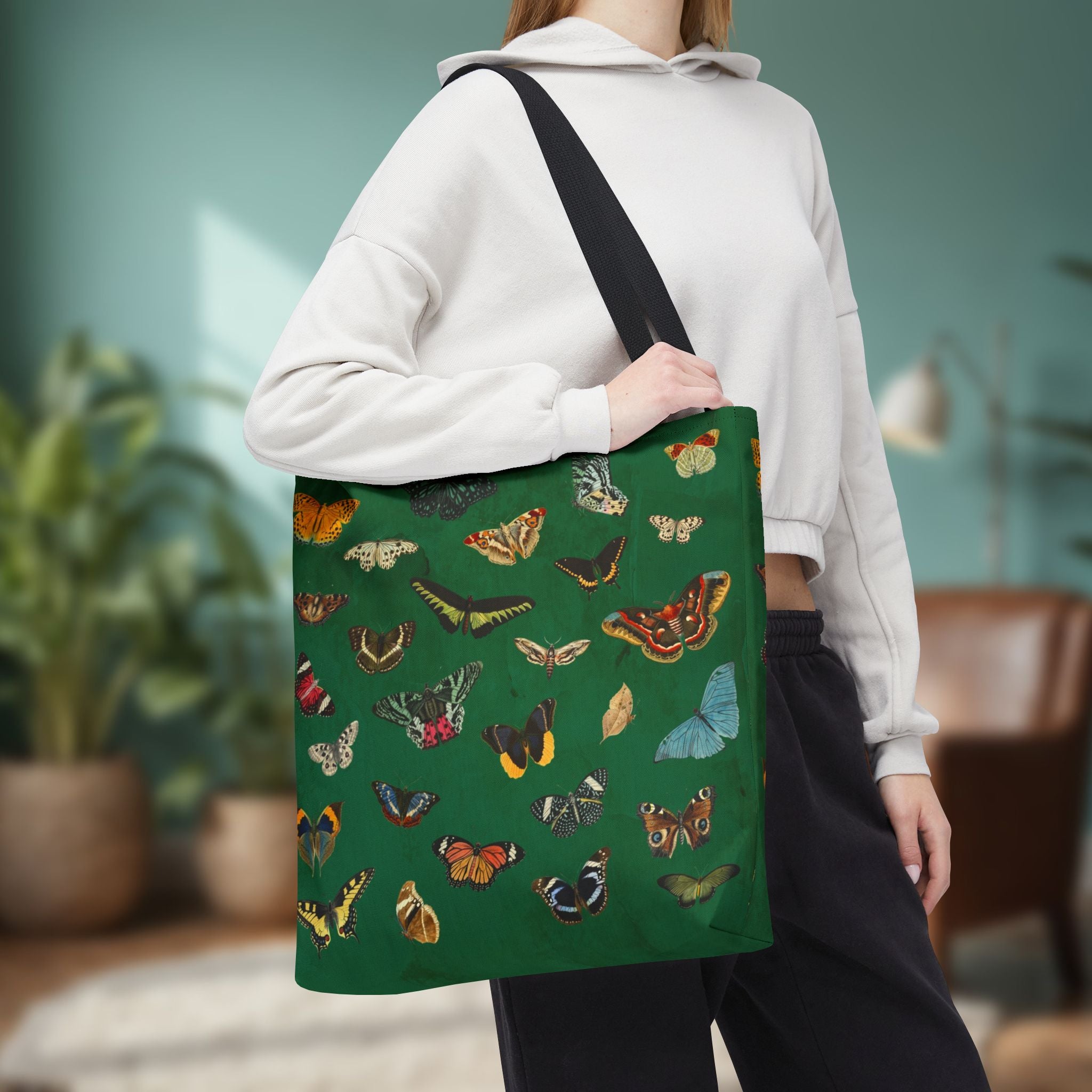 Butterfly and Moth Verdant Green Tote Bag
