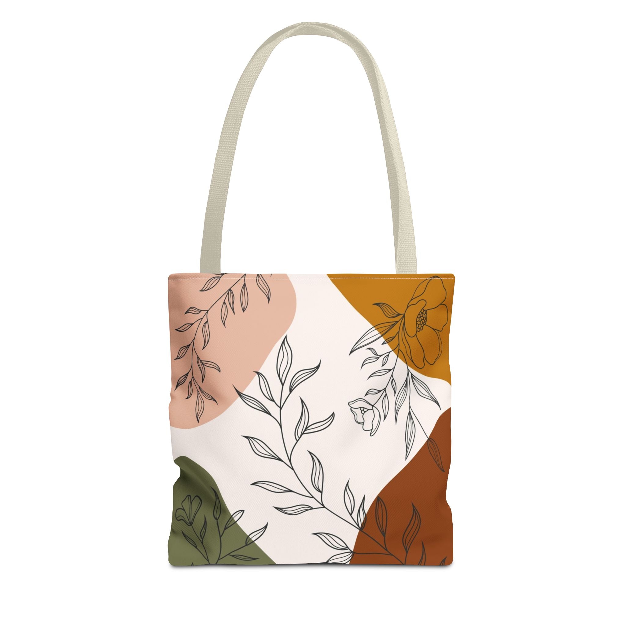 Abstract Floral Line Art Tote Bag | Minimal Botanical Illustration