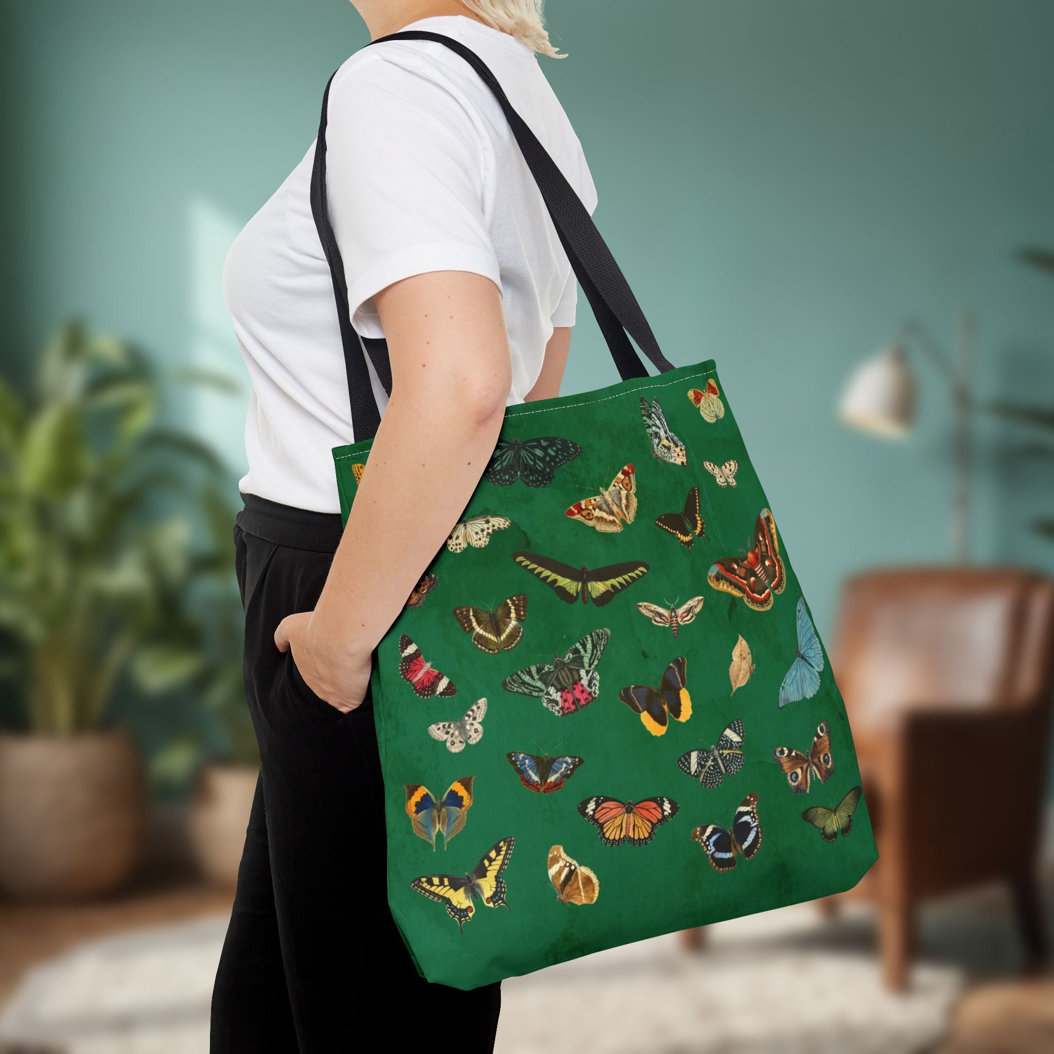 Butterfly and Moth Verdant Green Tote Bag
