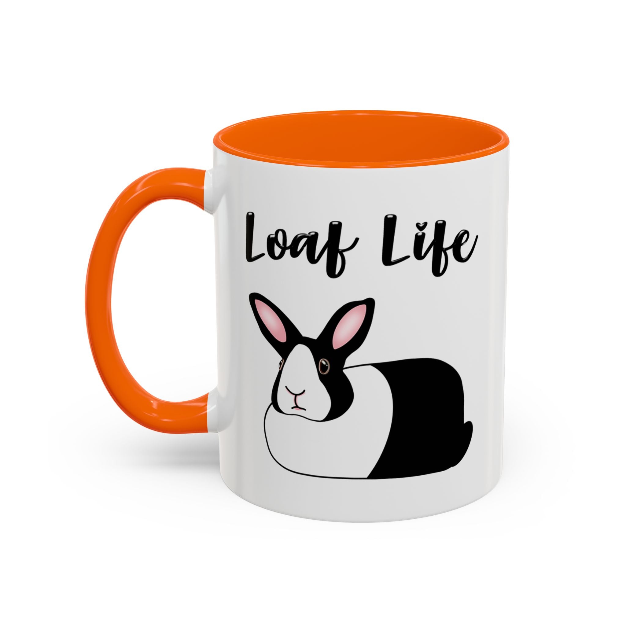Loaf Life Dutch Rabbit Coffee Mug | 11oz & 15oz Ceramic Black Dutch Accent Mug