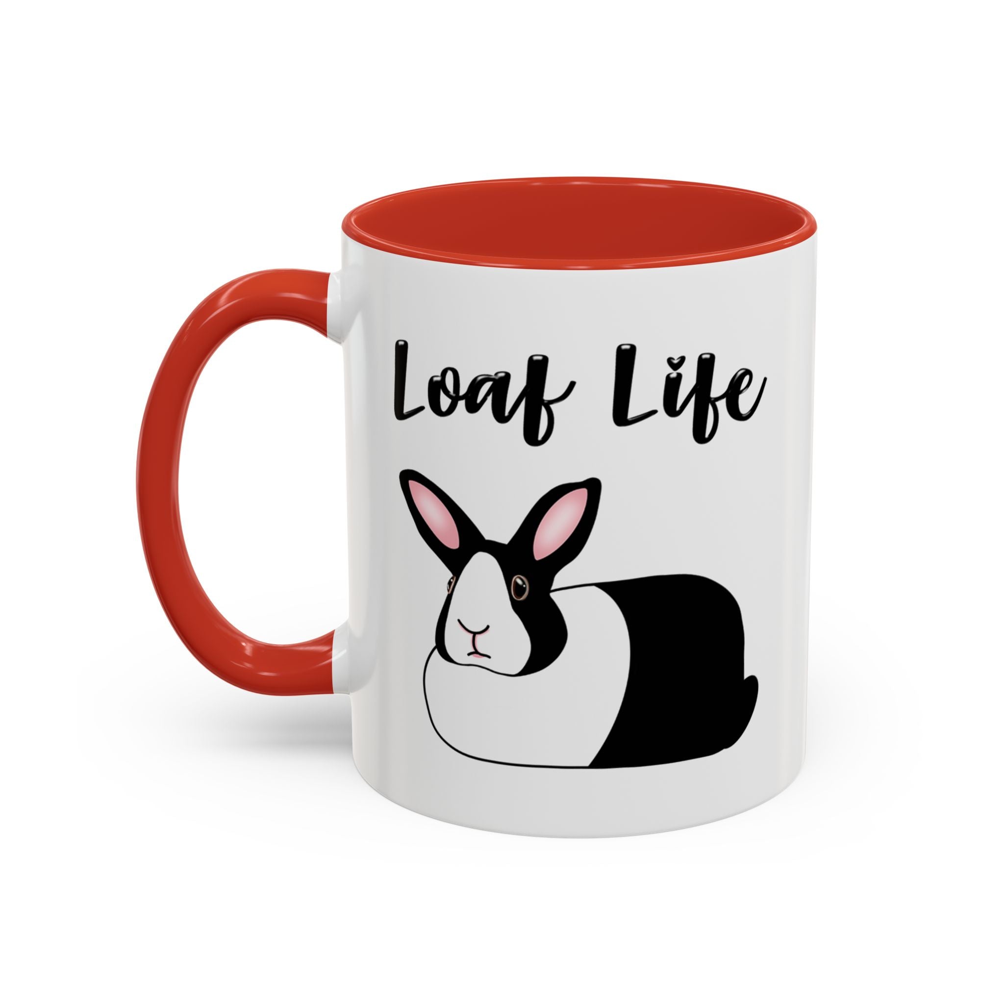 Loaf Life Dutch Rabbit Coffee Mug | 11oz & 15oz Ceramic Black Dutch Accent Mug