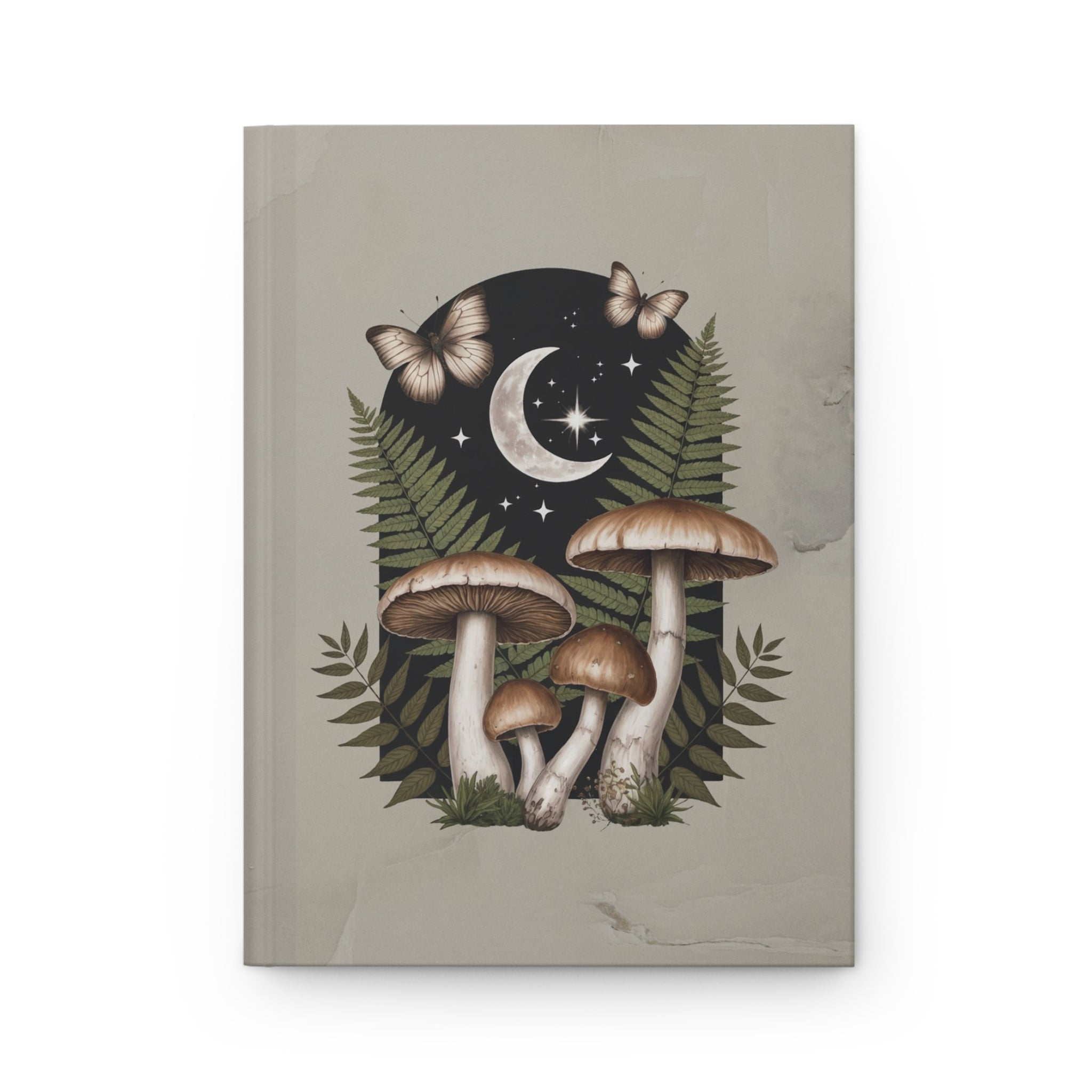 Cottagecore Fern & Mushroom Hardcover Journal Matte