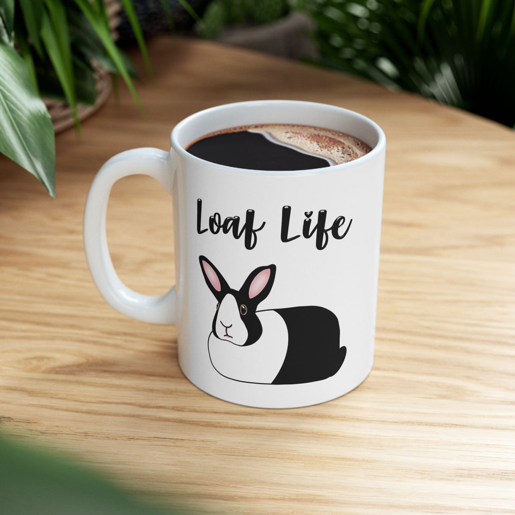 Loaf Life Dutch Rabbit Coffee Mug | 11oz & 15oz Ceramic Black Dutch