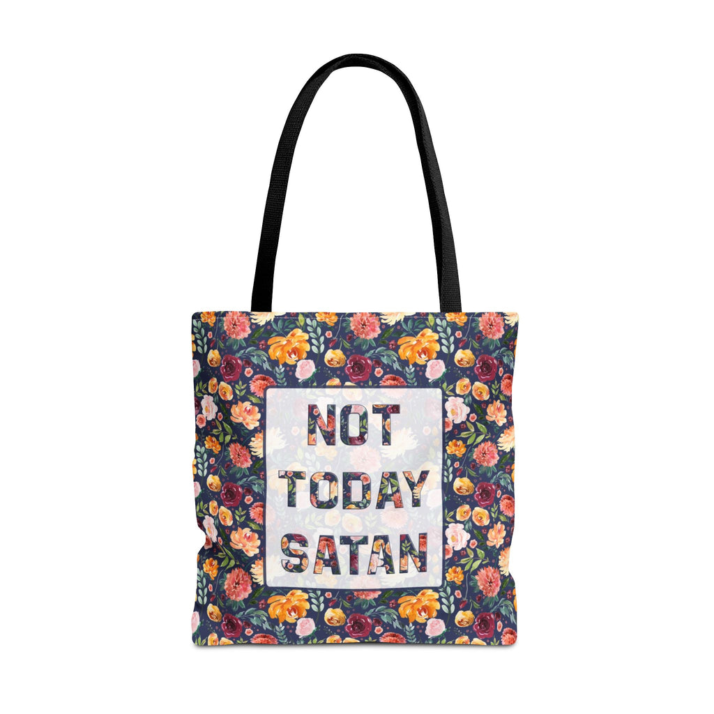 Not Today Satan Floral Tote Bag