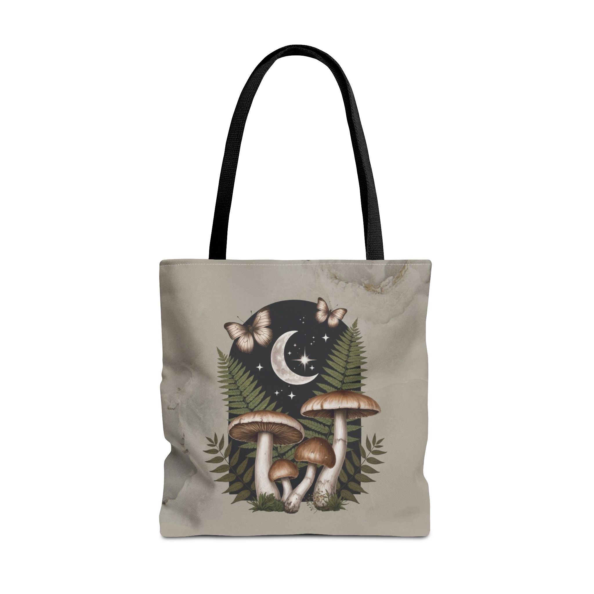Mushroom Moon Cottagecore Tote Bag