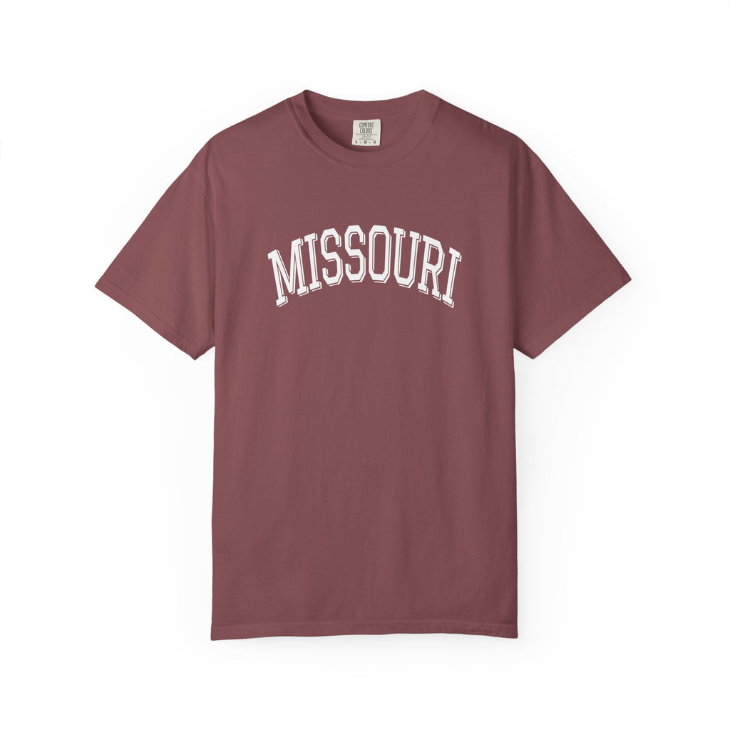 Missouri arch graphic unisex Comfort colors tee in color Brick