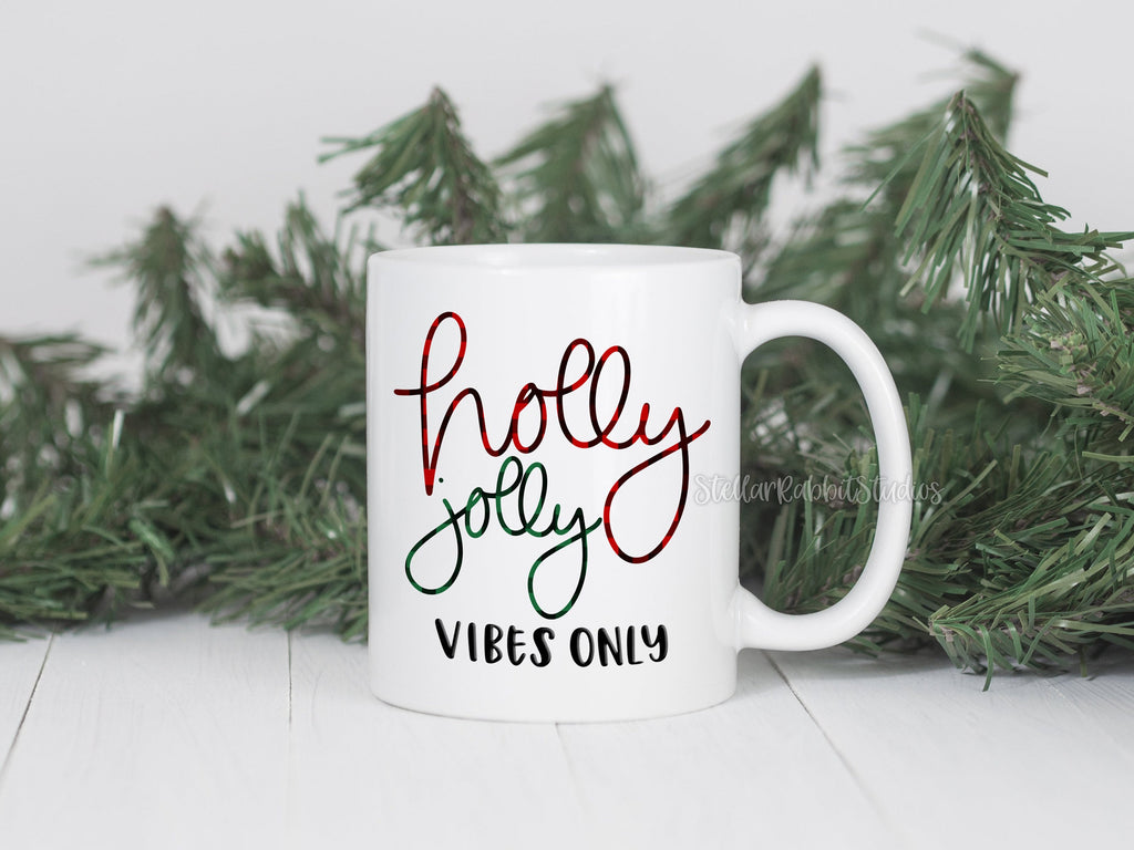 Christmas Gift Mug, Holly Jolly Coffee Mug, Watch CHRISTMAS MOVIES All Day, Buffalo Plaid Coffee Mug, Christmas Coffee Mug, Christmas Gift