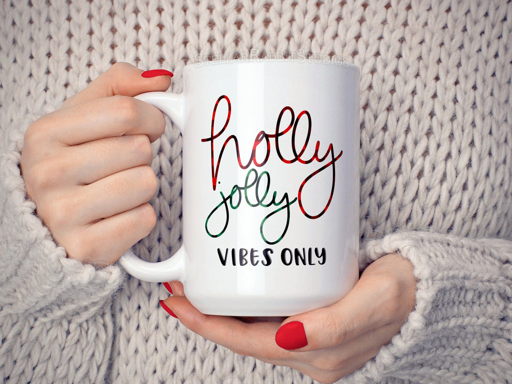 Christmas Gift Mug, Holly Jolly Coffee Mug, Watch CHRISTMAS MOVIES All Day, Buffalo Plaid Coffee Mug, Christmas Coffee Mug, Christmas Gift