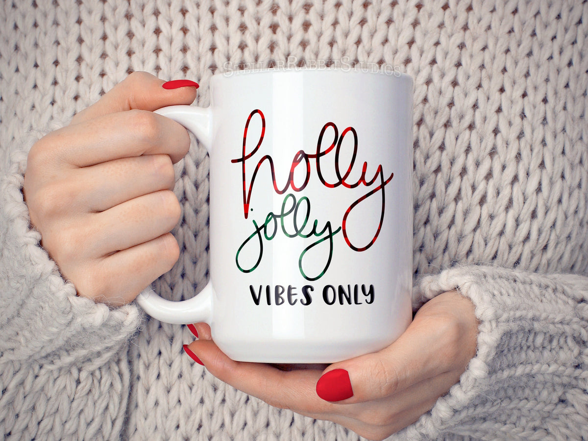 Christmas Gift Mug, Holly Jolly Coffee Mug, Watch CHRISTMAS MOVIES All Day, Buffalo Plaid Coffee Mug, Christmas Coffee Mug, Christmas Gift