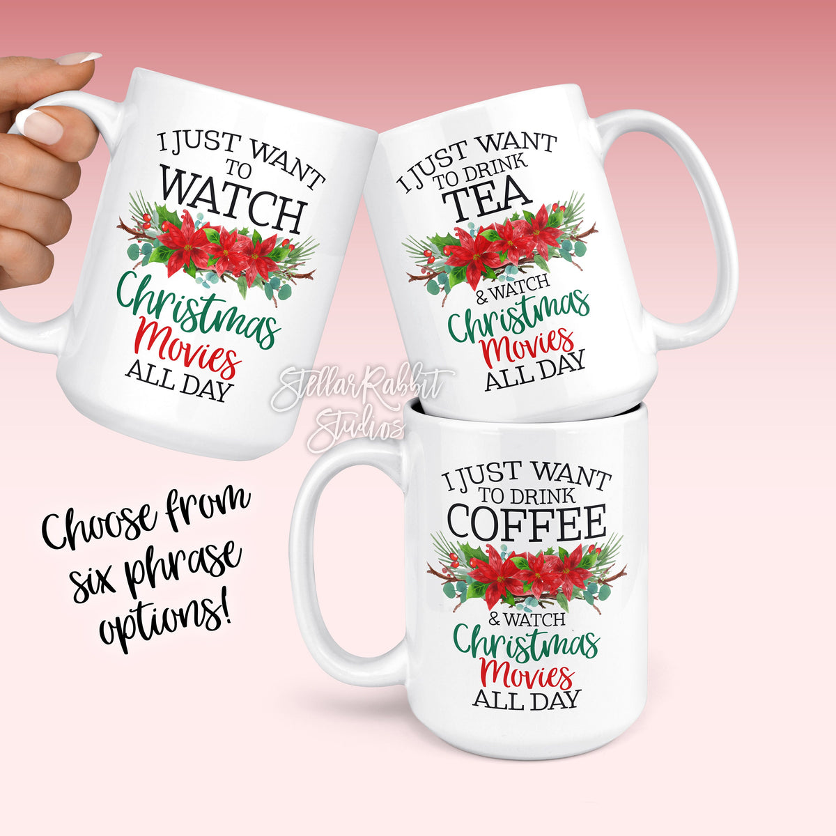 Christmas Gift, HOT COCOA Mug, Christmas Gifts For Women, Christmas Movie Mug, Christmas Mug Gift, Chistmas Movie Mug, Gift for her,