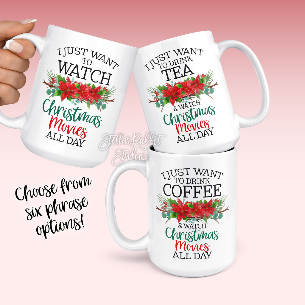 Christmas Gift, Christmas Tea Cup, Christmas Movie Mug, Tea Mug, Coffee Mug Christmas, Chistmas Coffee Cup, Personalized Gift, Holiday Gifts
