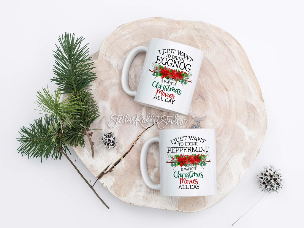 Christmas Gift, HOT COCOA Mug, Christmas Gifts For Women, Christmas Movie Mug, Christmas Mug Gift, Chistmas Movie Mug, Gift for her,