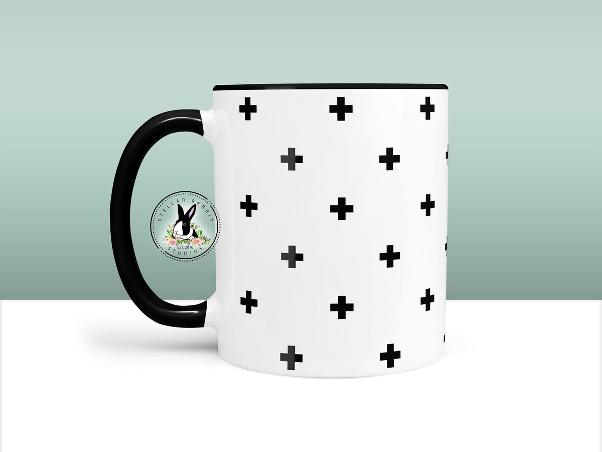 Cross Mug, Scandi Mug, Plus Sign Mug, Scandinavian Mug, Nordic Mug, Nordic Design Mug, Minimalist, Modern Boho, Modern Bohemian Mug, Hygge