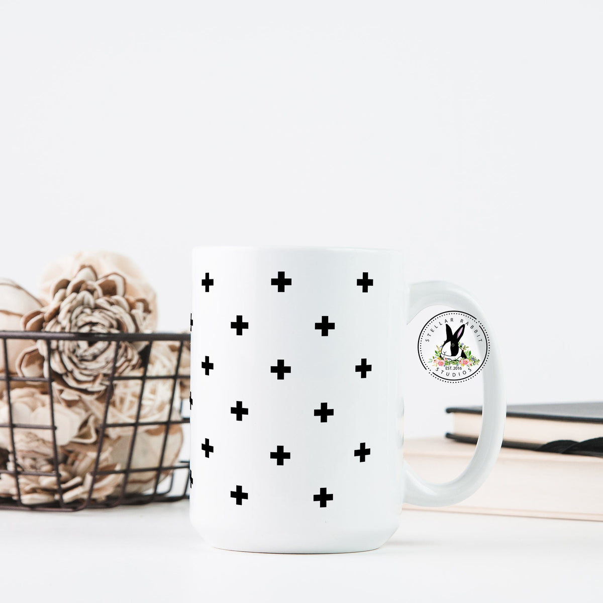 Cross Mug, Scandi Mug, Plus Sign Mug, Scandinavian Mug, Nordic Mug, Nordic Design Mug, Minimalist, Modern Boho, Modern Bohemian Mug, Hygge